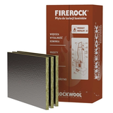 ROCKWOOL FireRock ugniai atspari vatos plokštė židiniams su aliuminio folijos danga, 1000x600x30mm matmenys
